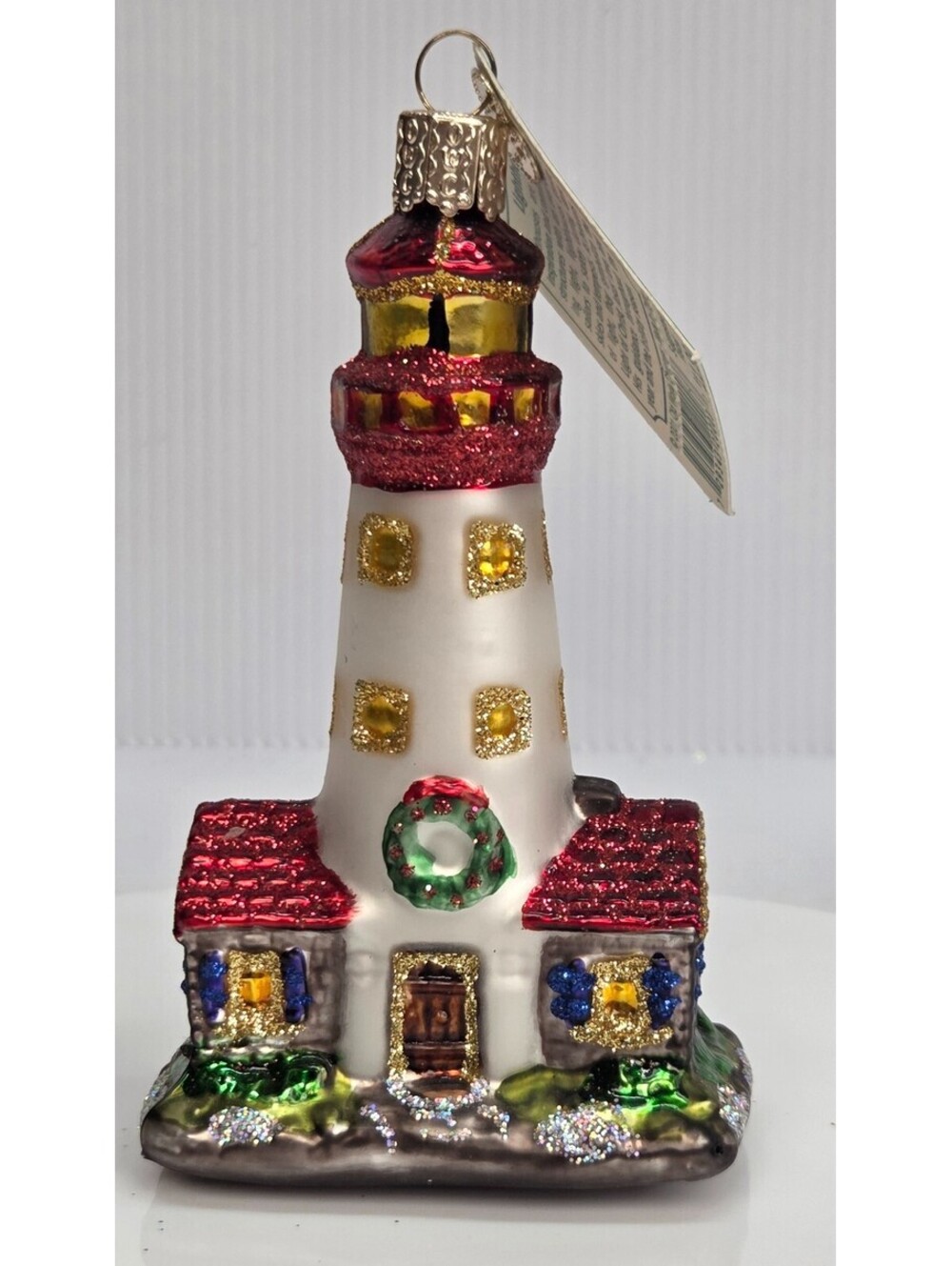 Old World Christmas Lighthouse Glass Ornament NWT Retired OWC Christmas